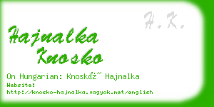 hajnalka knosko business card